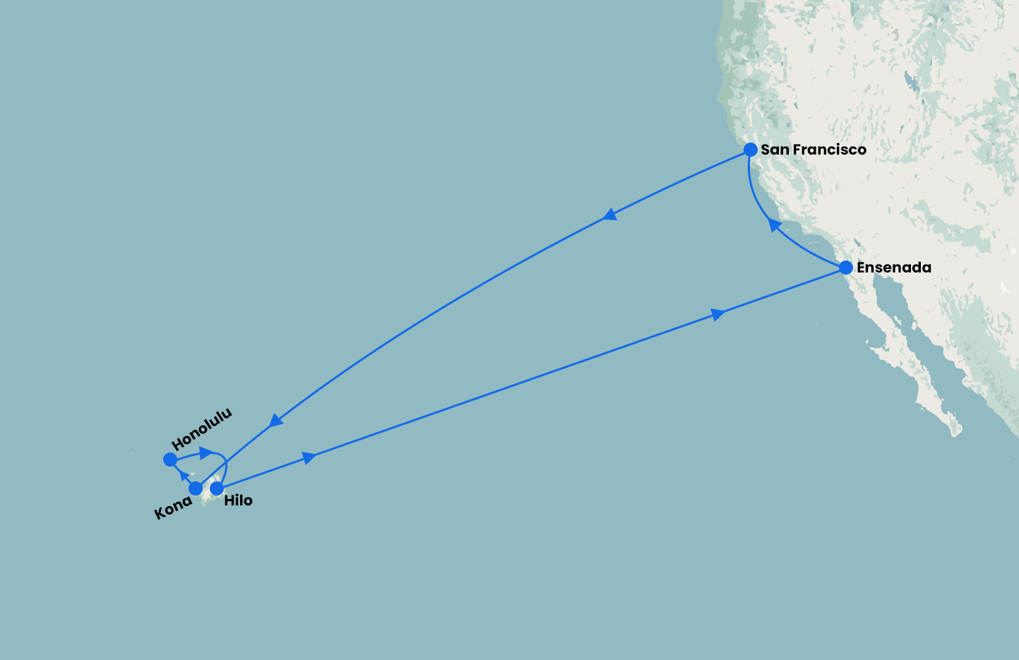 Las Vegas, San Francisco Hawaiin Explorer With Ruby Princess